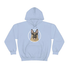 Load image into Gallery viewer, German Shepherd Circle | Hooded Sweatshirt - Detezi Designs-15799530752681438673
