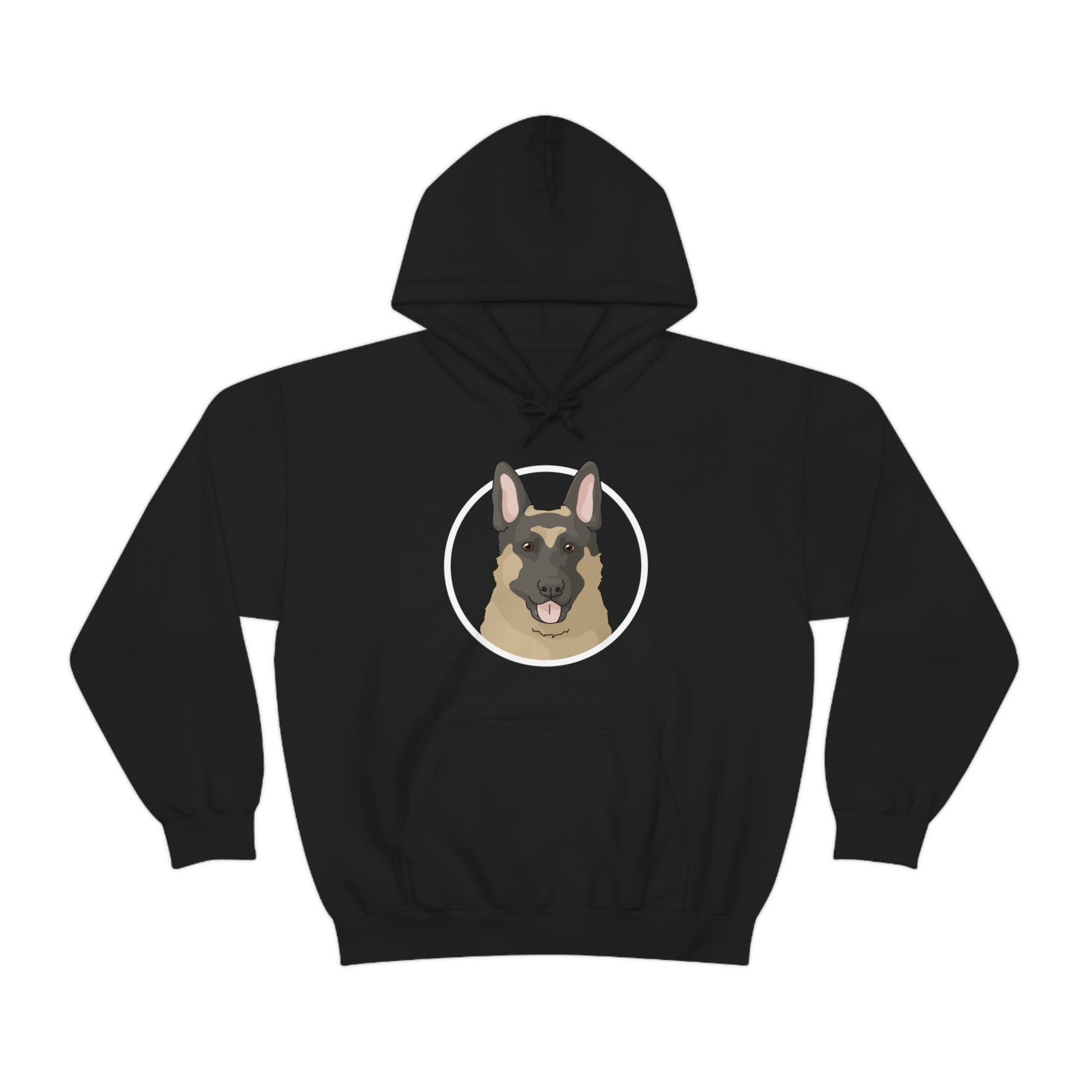 German Shepherd Circle | Hooded Sweatshirt - Detezi Designs-24551104291182402289