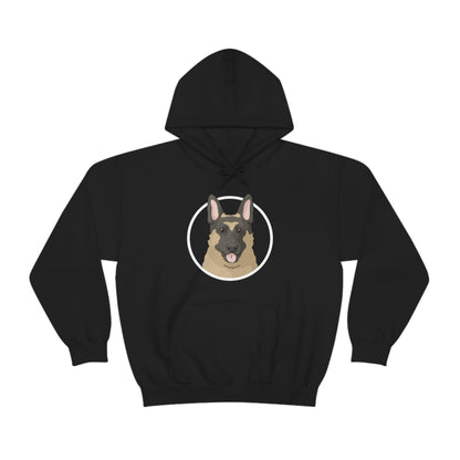 German Shepherd Circle | Hooded Sweatshirt - Detezi Designs-24551104291182402289