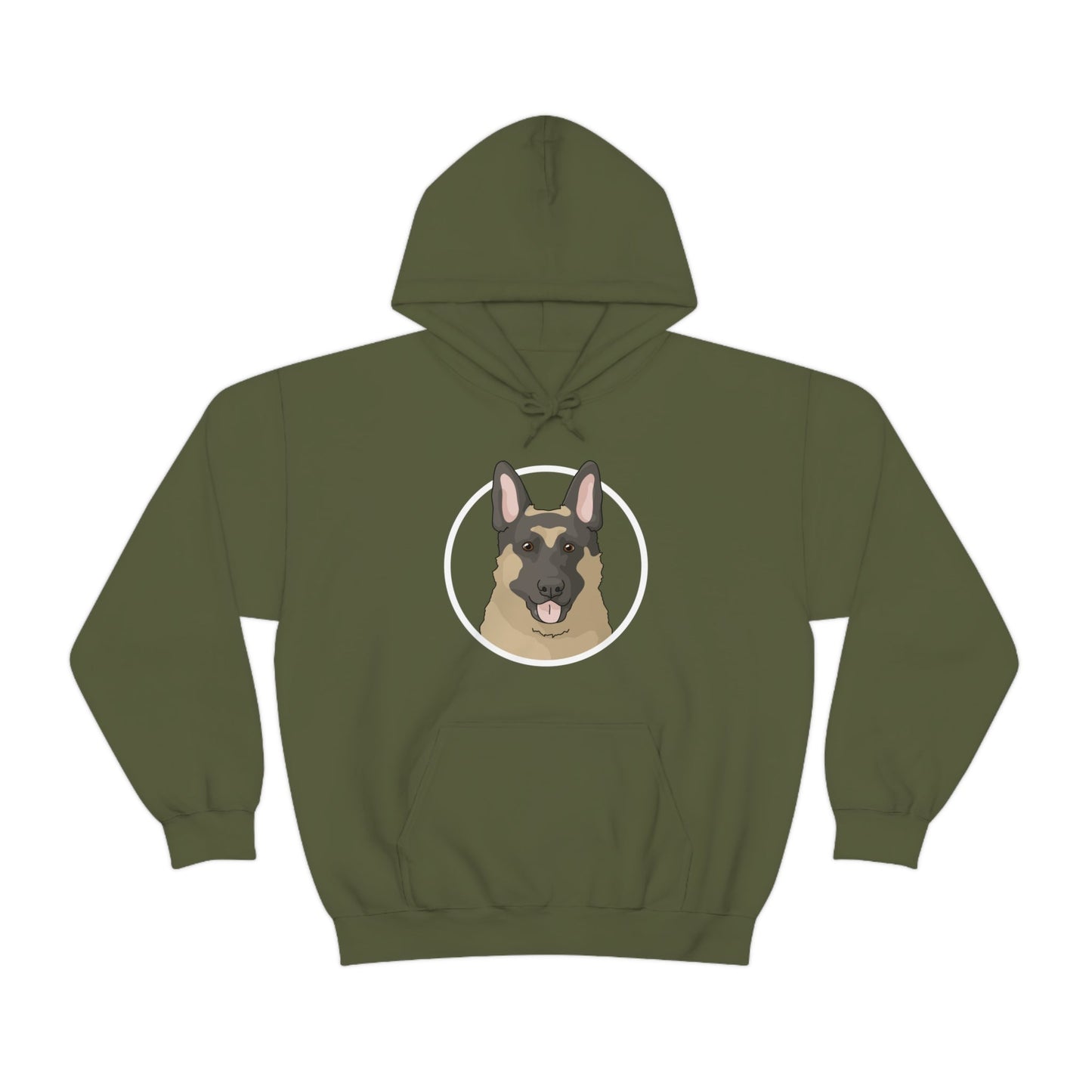 German Shepherd Circle | Hooded Sweatshirt - Detezi Designs-27624858594445290863