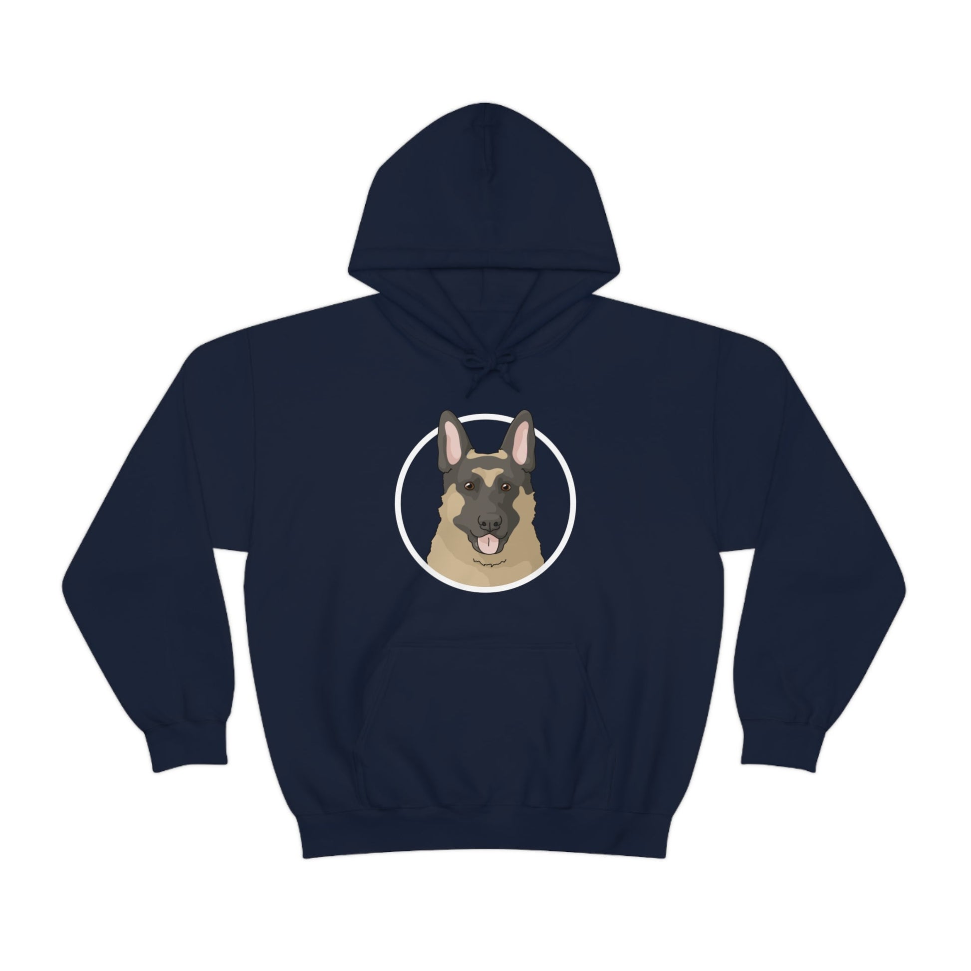 German Shepherd Circle | Hooded Sweatshirt - Detezi Designs-28699201989754538116