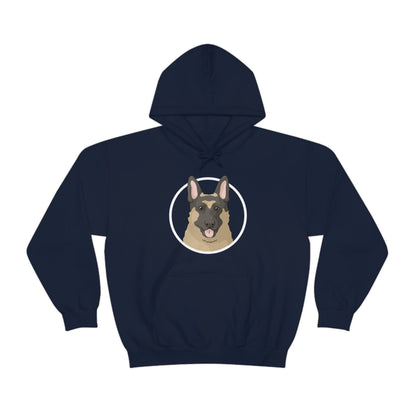 German Shepherd Circle | Hooded Sweatshirt - Detezi Designs-28699201989754538116