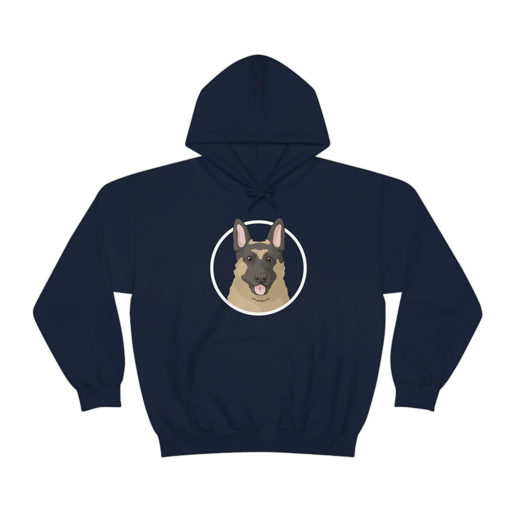 German Shepherd Circle | Hooded Sweatshirt - Detezi Designs-28699201989754538116