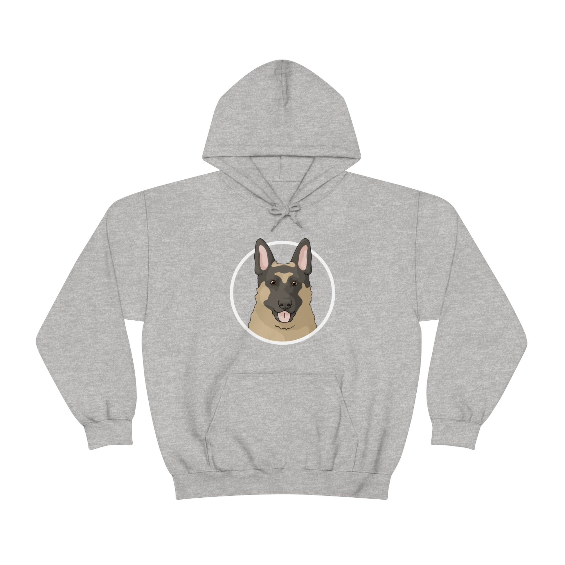 German Shepherd Circle | Hooded Sweatshirt - Detezi Designs-91889502233310128546