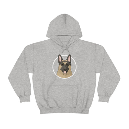 German Shepherd Circle | Hooded Sweatshirt - Detezi Designs-91889502233310128546