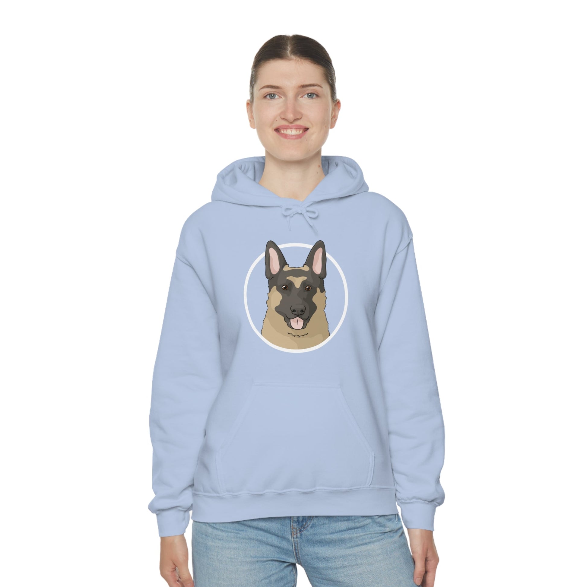 German Shepherd Circle | Hooded Sweatshirt - Detezi Designs-91889502233310128546