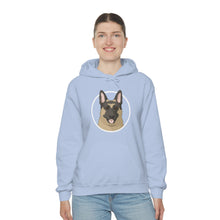 Load image into Gallery viewer, German Shepherd Circle | Hooded Sweatshirt - Detezi Designs-91889502233310128546

