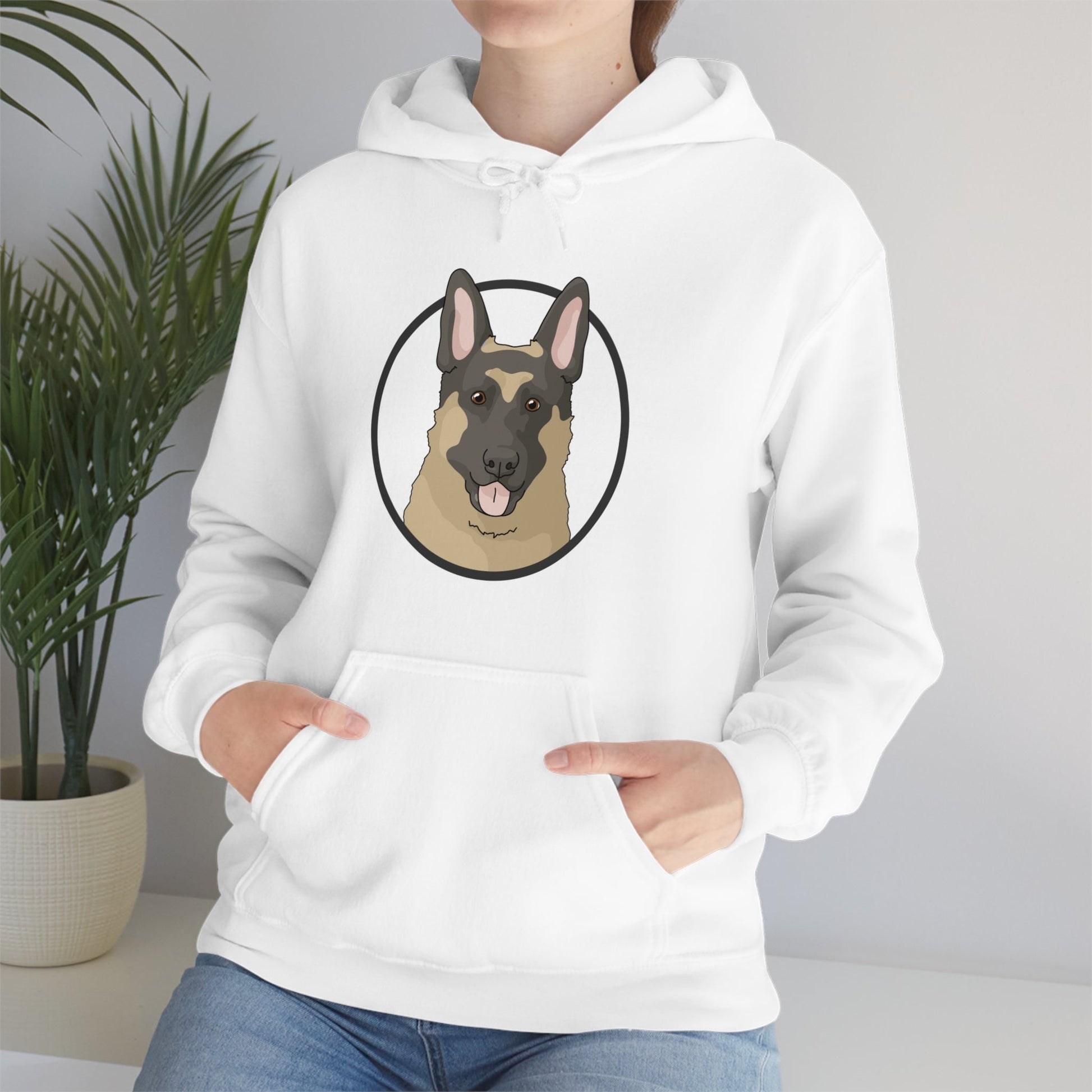 German Shepherd Circle | Hooded Sweatshirt - Detezi Designs-91889502233310128546