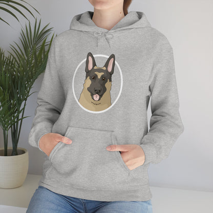 German Shepherd Circle | Hooded Sweatshirt - Detezi Designs-91889502233310128546