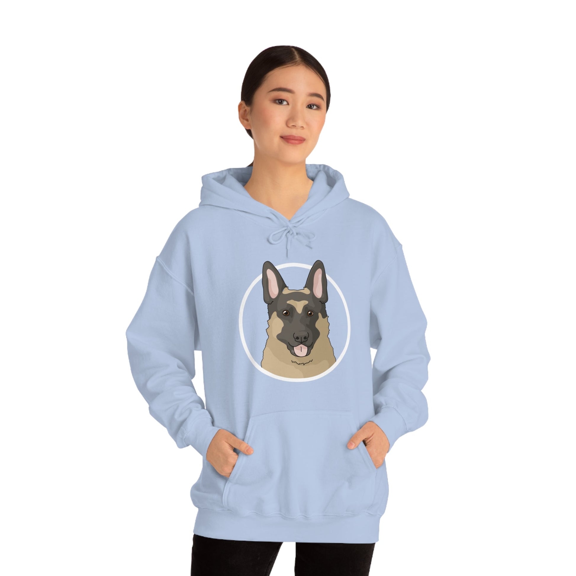 German Shepherd Circle | Hooded Sweatshirt - Detezi Designs-91889502233310128546