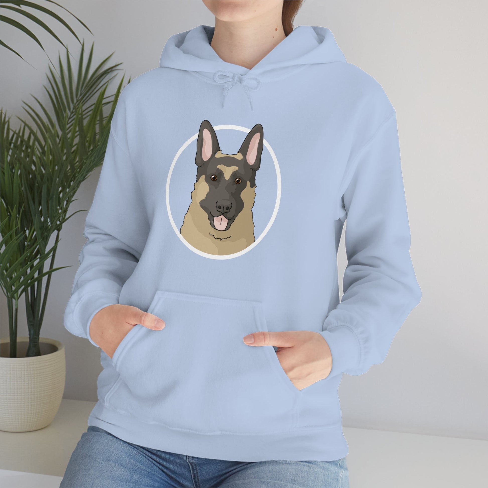 German Shepherd Circle | Hooded Sweatshirt - Detezi Designs-91889502233310128546