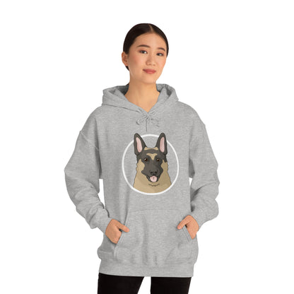 German Shepherd Circle | Hooded Sweatshirt - Detezi Designs-91889502233310128546