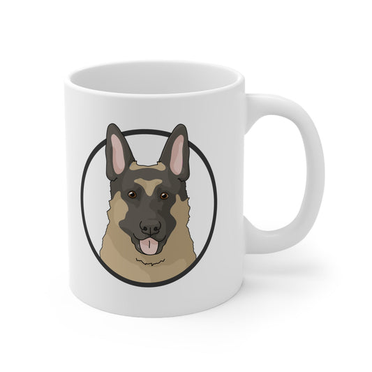 German Shepherd Circle | Mug - Detezi Designs-11444353001591847743