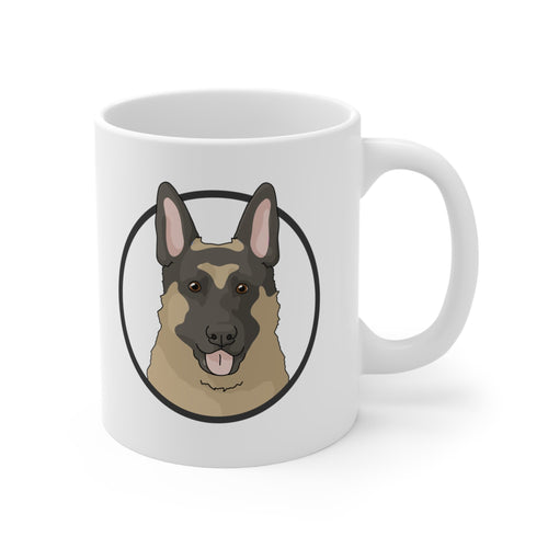 German Shepherd Circle | Mug - Detezi Designs-11444353001591847743