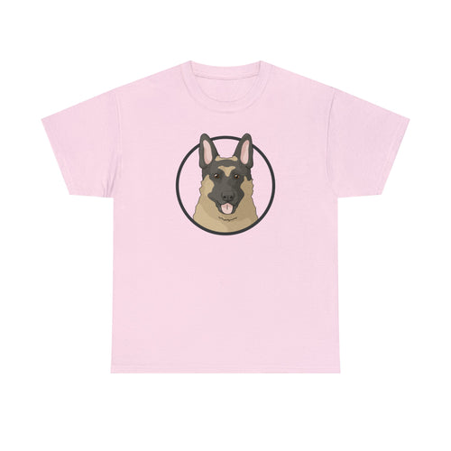 German Shepherd Circle | T-shirt - Detezi Designs-22292222738009375666
