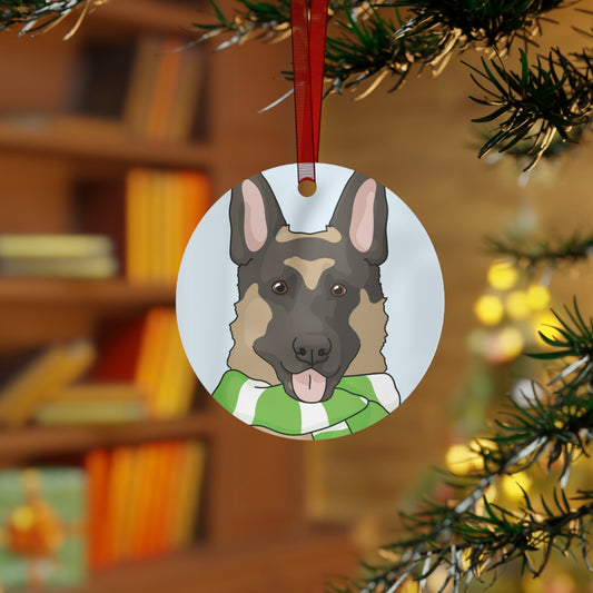 German Shepherd Dog | 2023 Holiday Ornament - Detezi Designs-79886622050060566334