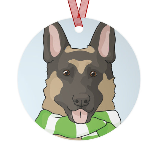 German Shepherd Dog | 2023 Holiday Ornament - Detezi Designs-79886622050060566334