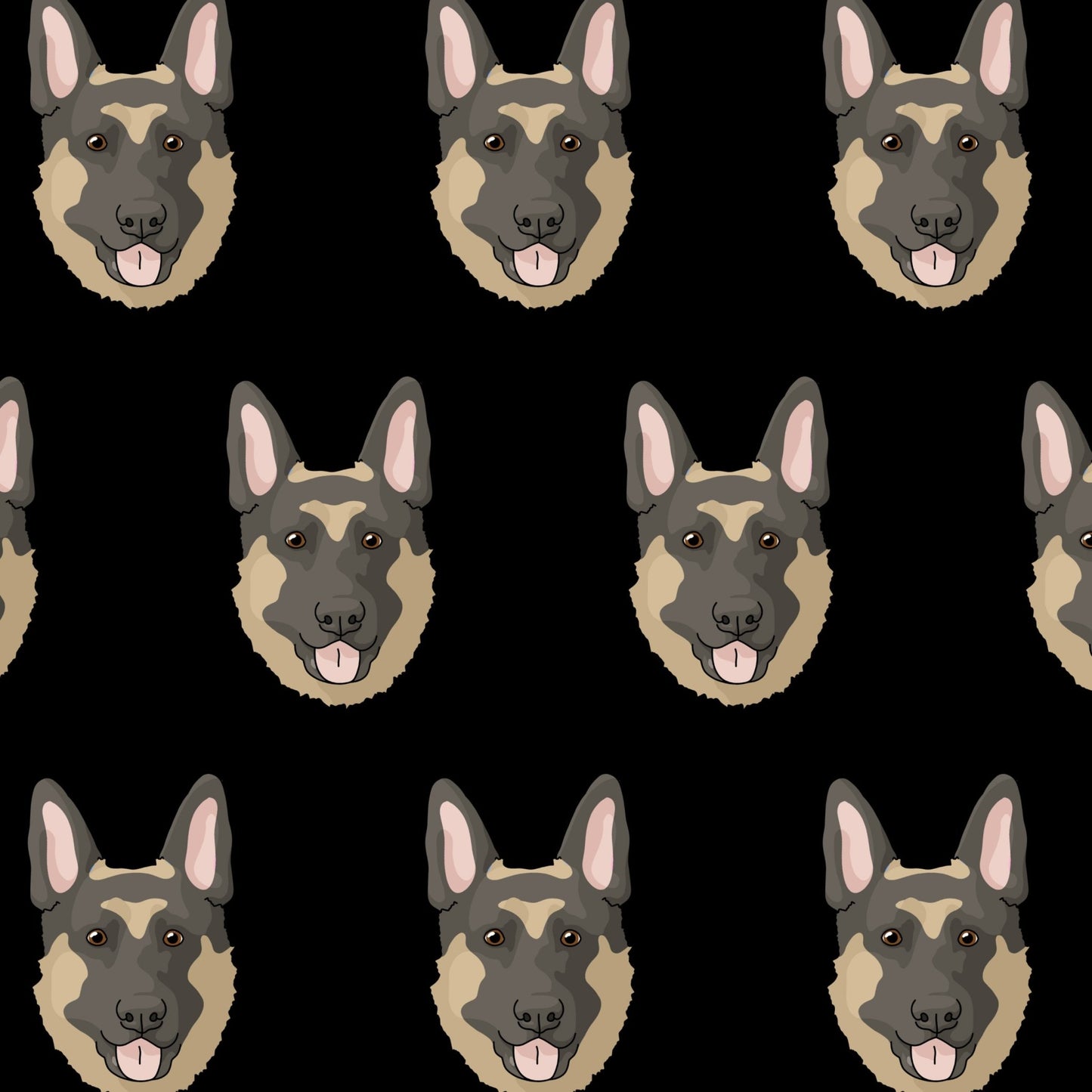 German Shepherd Faces | Crop Tee - Detezi Designs-GR001