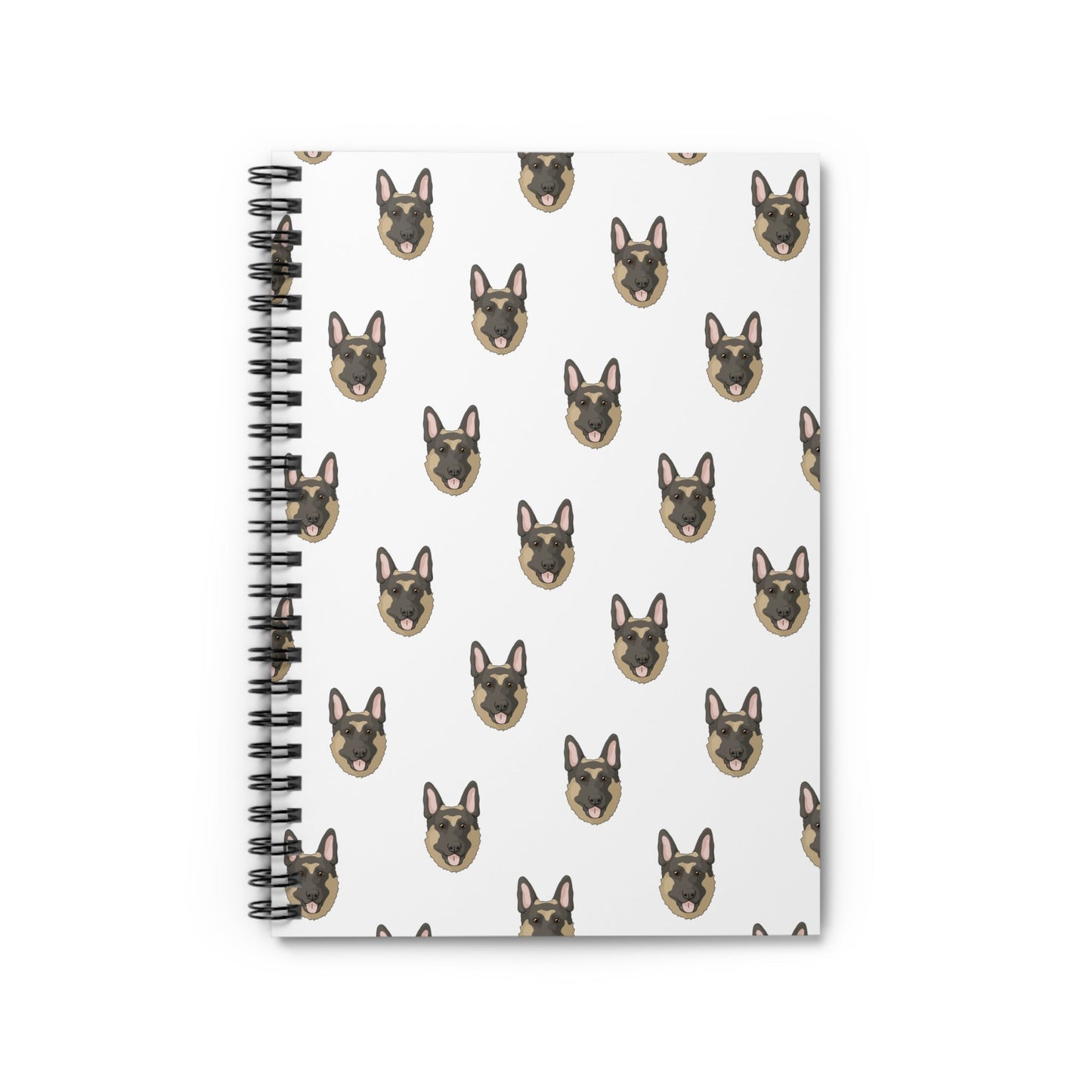 German Shepherd Faces | Spiral Notebook - Detezi Designs-29153605578334420882