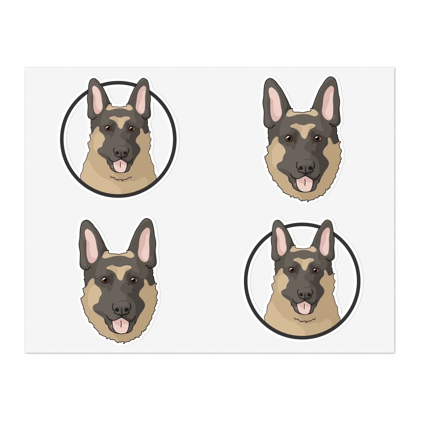 German Shepherd | Sticker Sheet - Detezi Designs-10129064959994949448