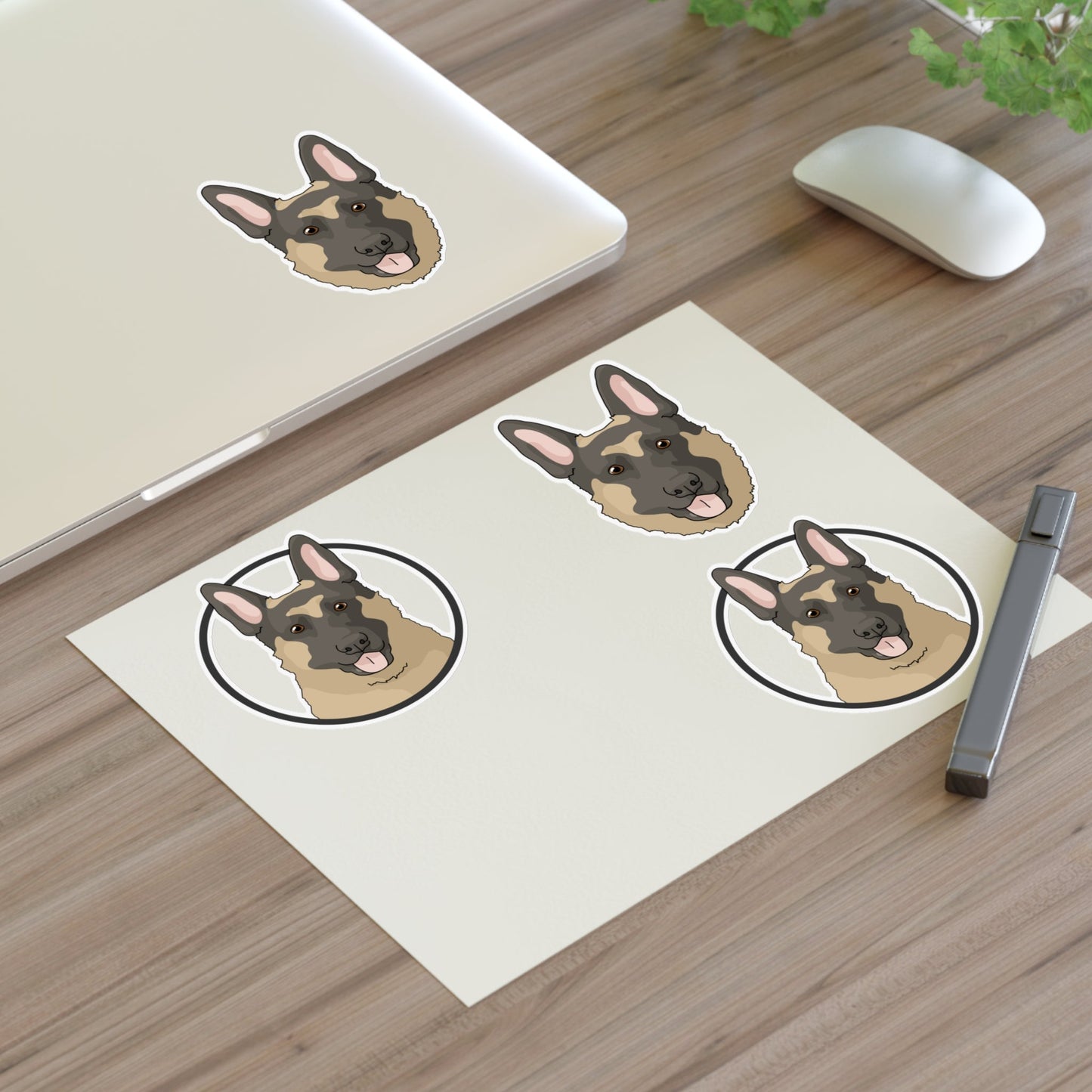 German Shepherd | Sticker Sheet - Detezi Designs-74133382576832992162