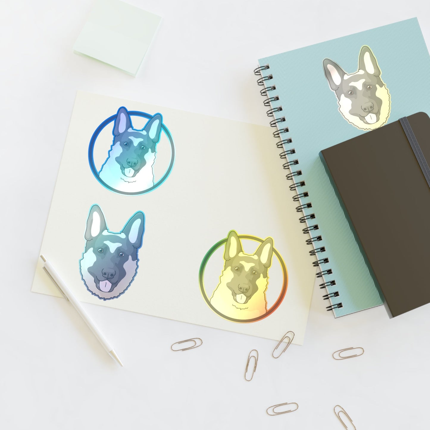 German Shepherd | Sticker Sheet - Detezi Designs-74133382576832992162