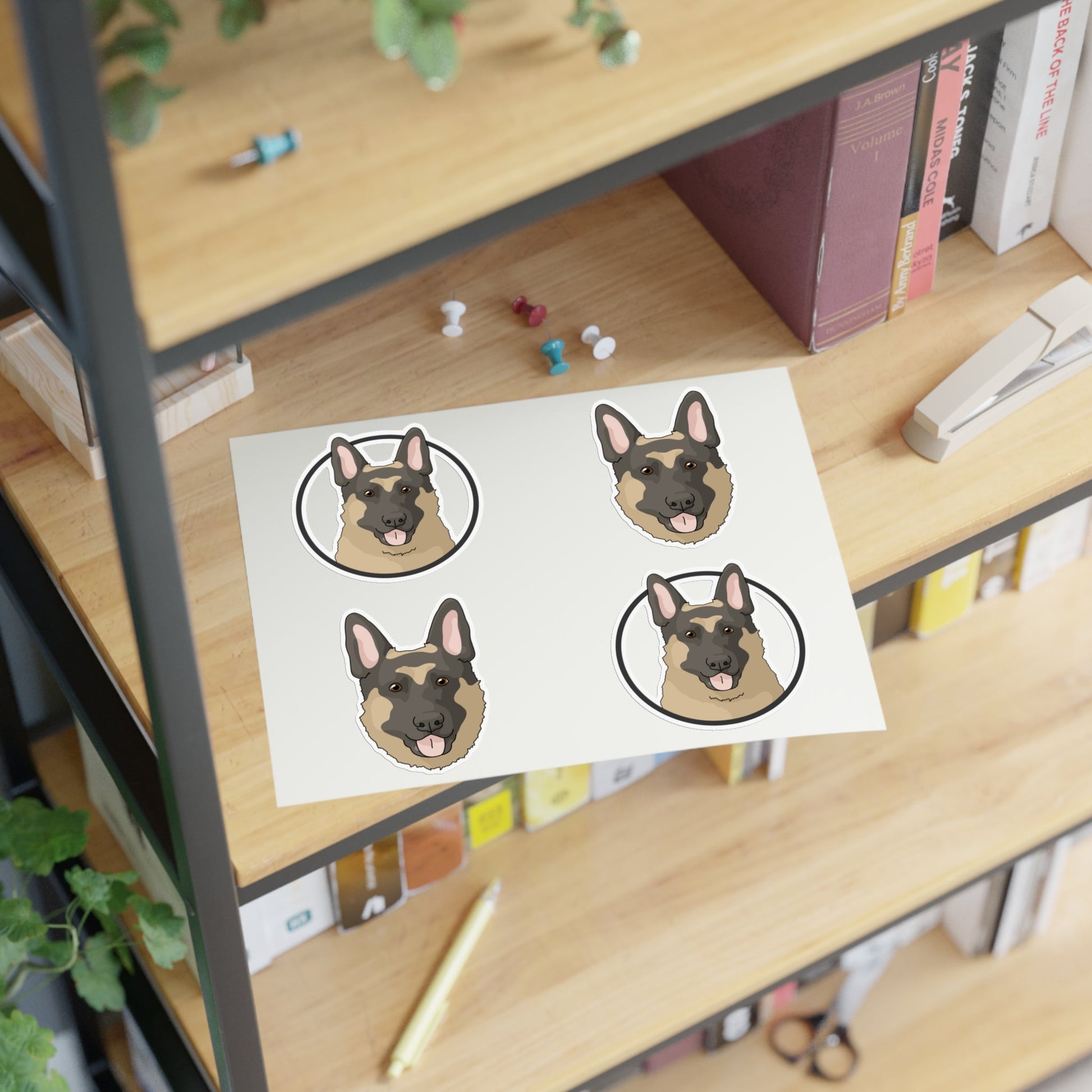 German Shepherd | Sticker Sheet - Detezi Designs-74133382576832992162