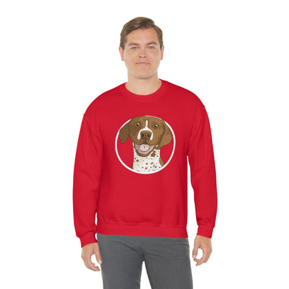 German Shorthair Pointer Circle | Crewneck Sweatshirt - Detezi Designs-22649240246091349867