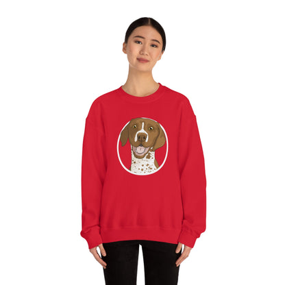 German Shorthair Pointer Circle | Crewneck Sweatshirt - Detezi Designs-22649240246091349867