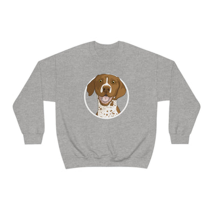 German Shorthair Pointer Circle | Crewneck Sweatshirt - Detezi Designs-22649240246091349867