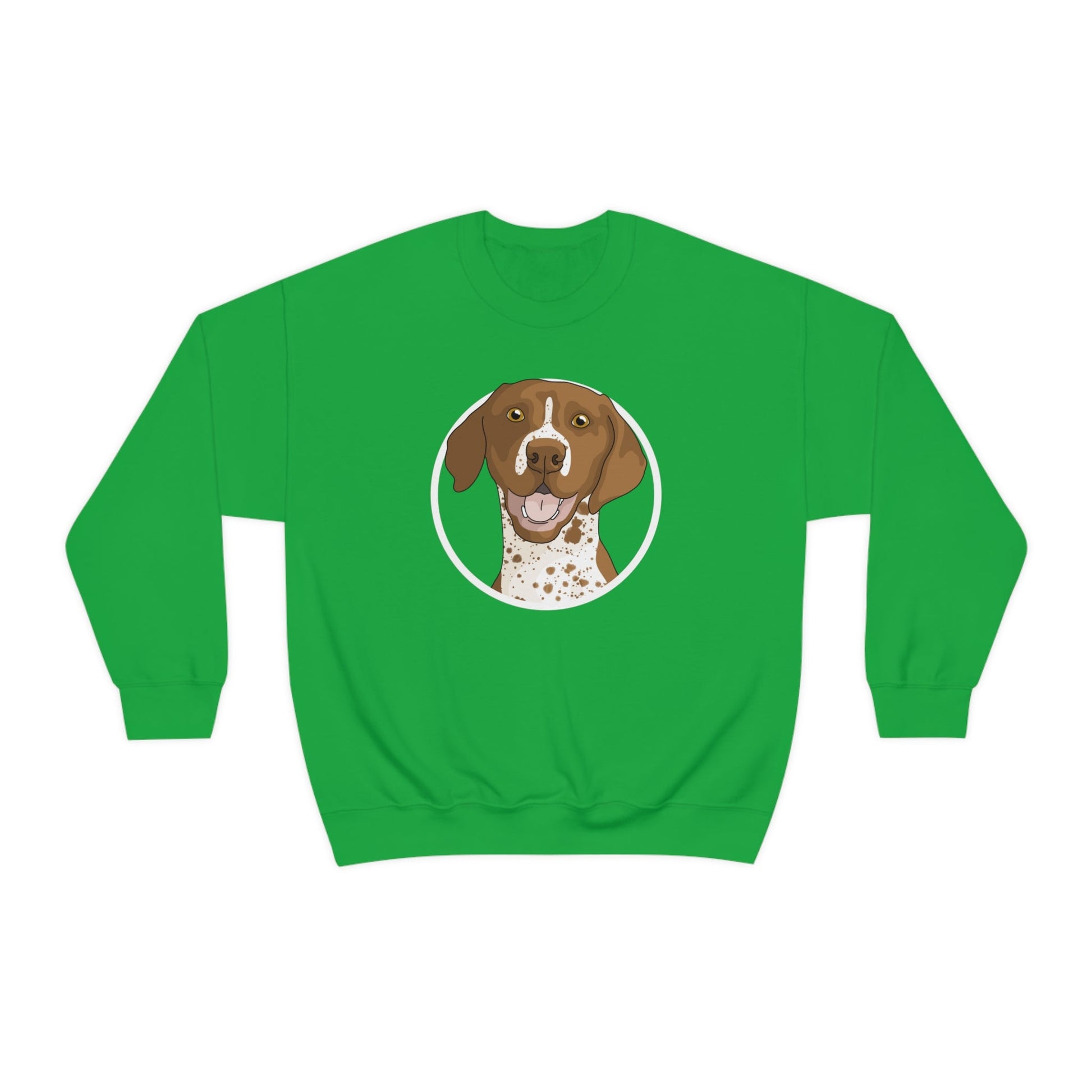 German Shorthair Pointer Circle | Crewneck Sweatshirt - Detezi Designs-23246662268530876706