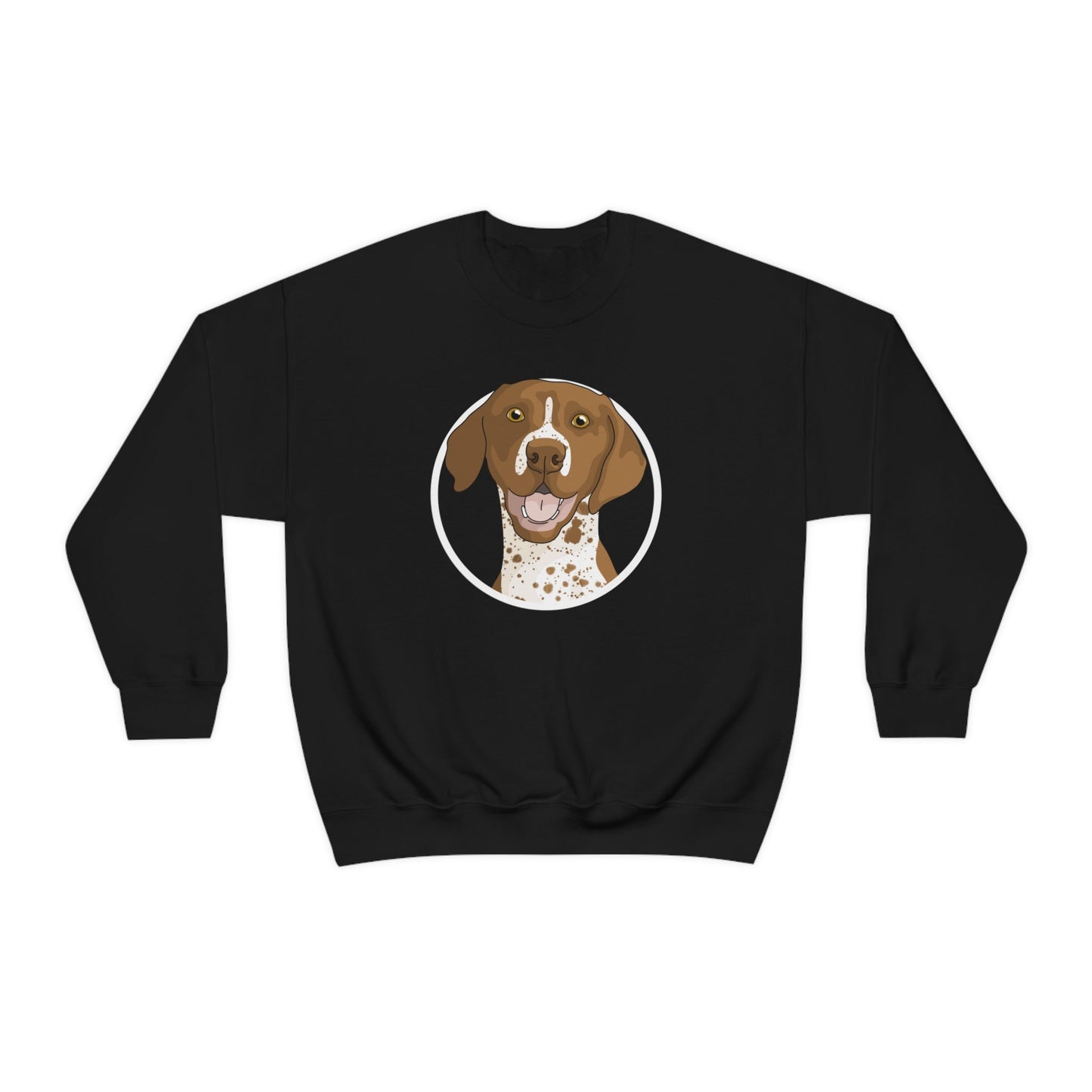 German Shorthair Pointer Circle | Crewneck Sweatshirt - Detezi Designs-53661336763217136886