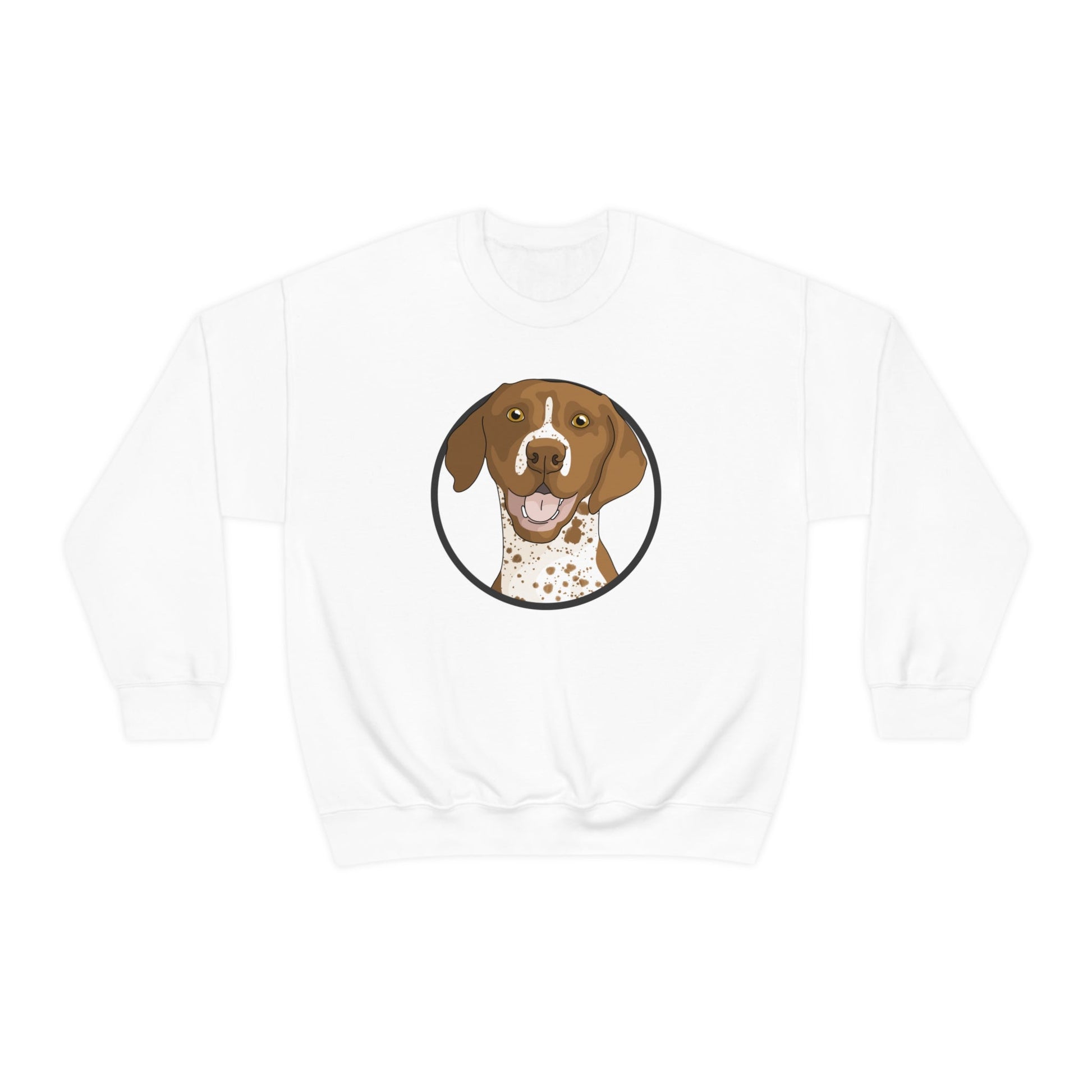 German Shorthair Pointer Circle | Crewneck Sweatshirt - Detezi Designs-73070401580277029484