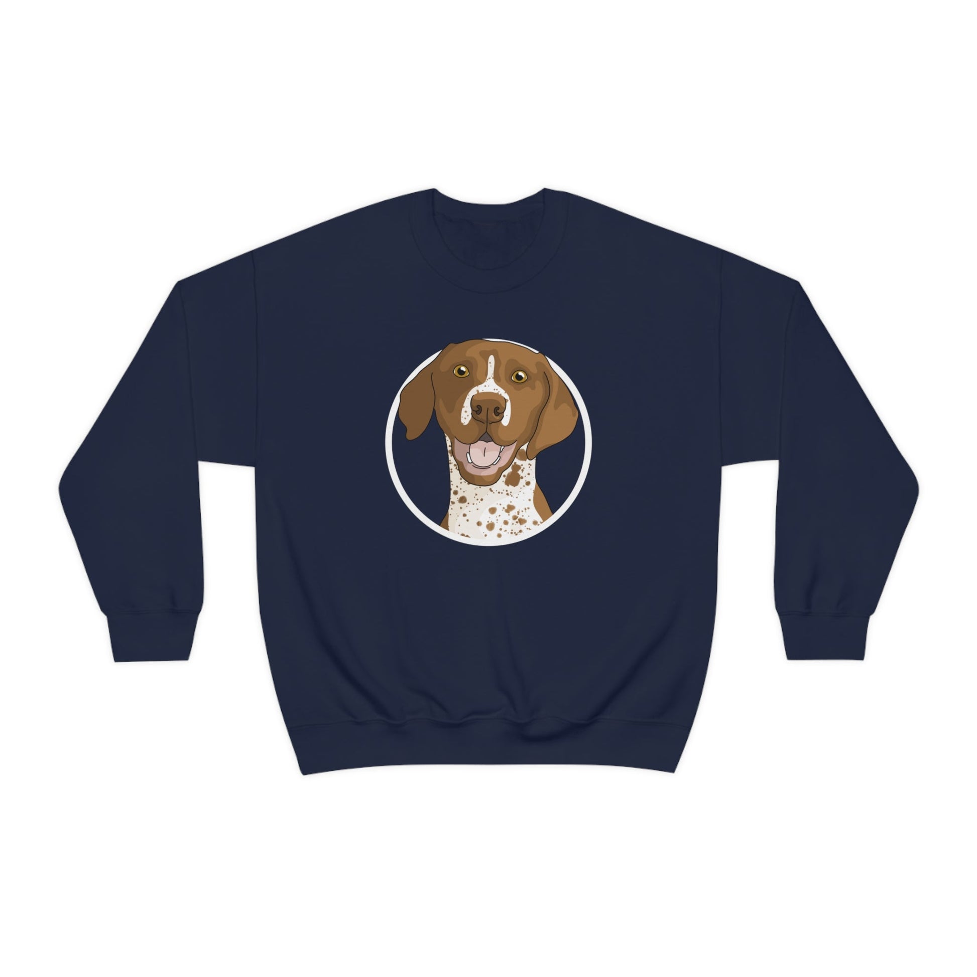 German Shorthair Pointer Circle | Crewneck Sweatshirt - Detezi Designs-73938801402275948128