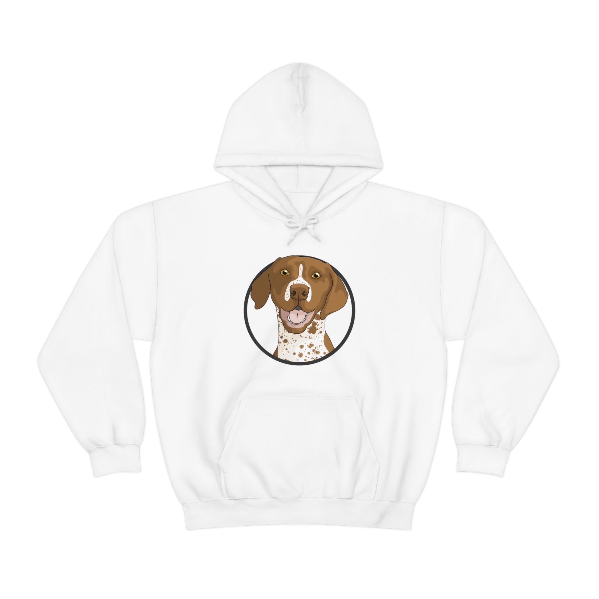 German Shorthair Pointer Circle | Hooded Sweatshirt - Detezi Designs-10551612508551633772