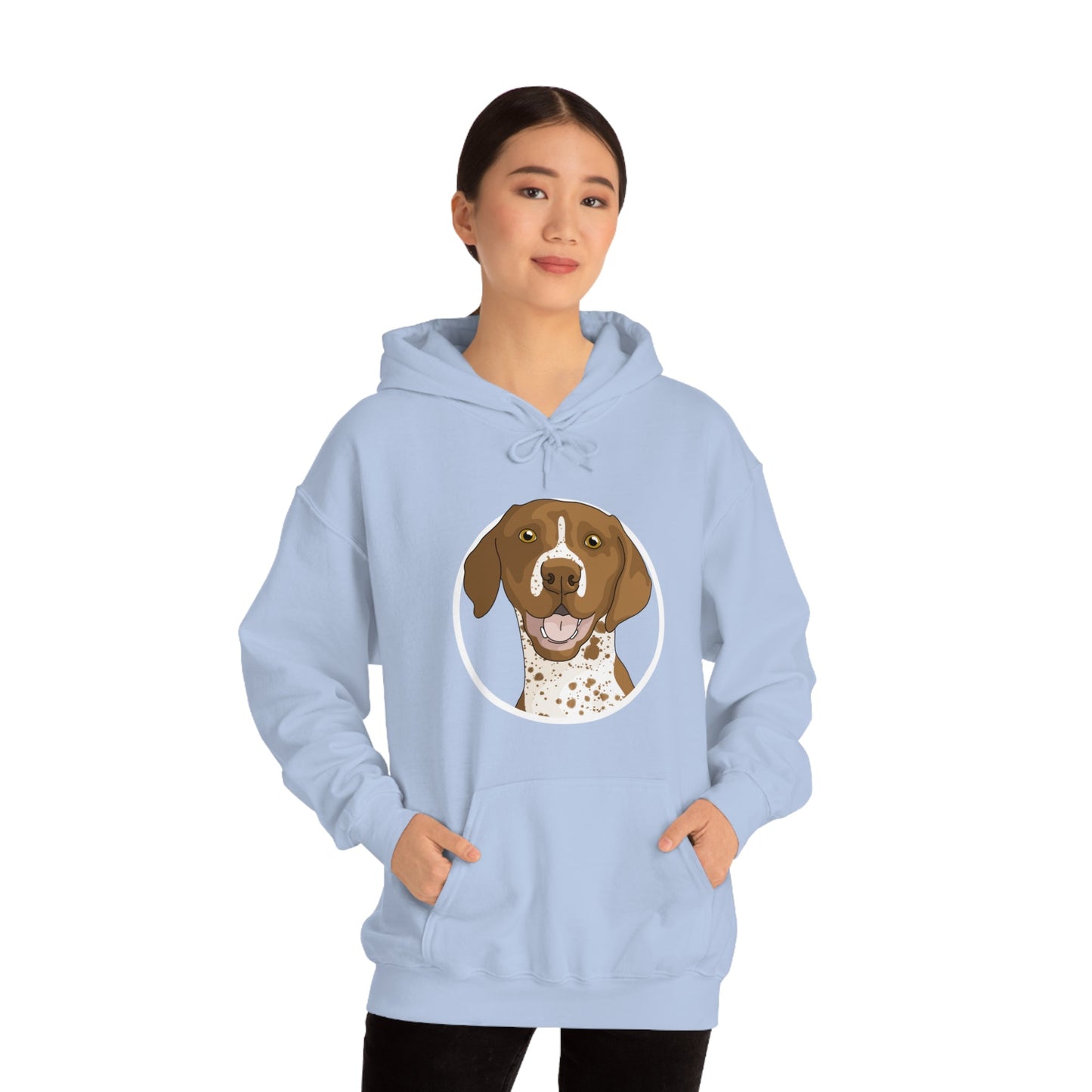 German Shorthair Pointer Circle | Hooded Sweatshirt - Detezi Designs-13630760550151699685