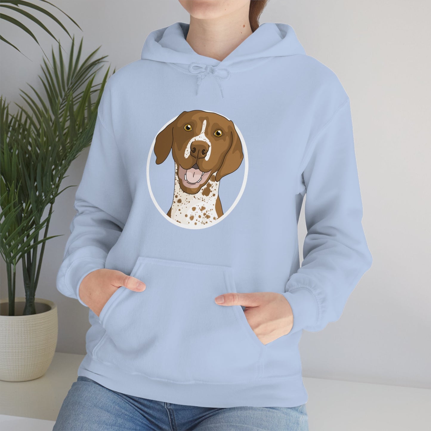 German Shorthair Pointer Circle | Hooded Sweatshirt - Detezi Designs-13630760550151699685