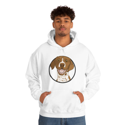 German Shorthair Pointer Circle | Hooded Sweatshirt - Detezi Designs-13630760550151699685