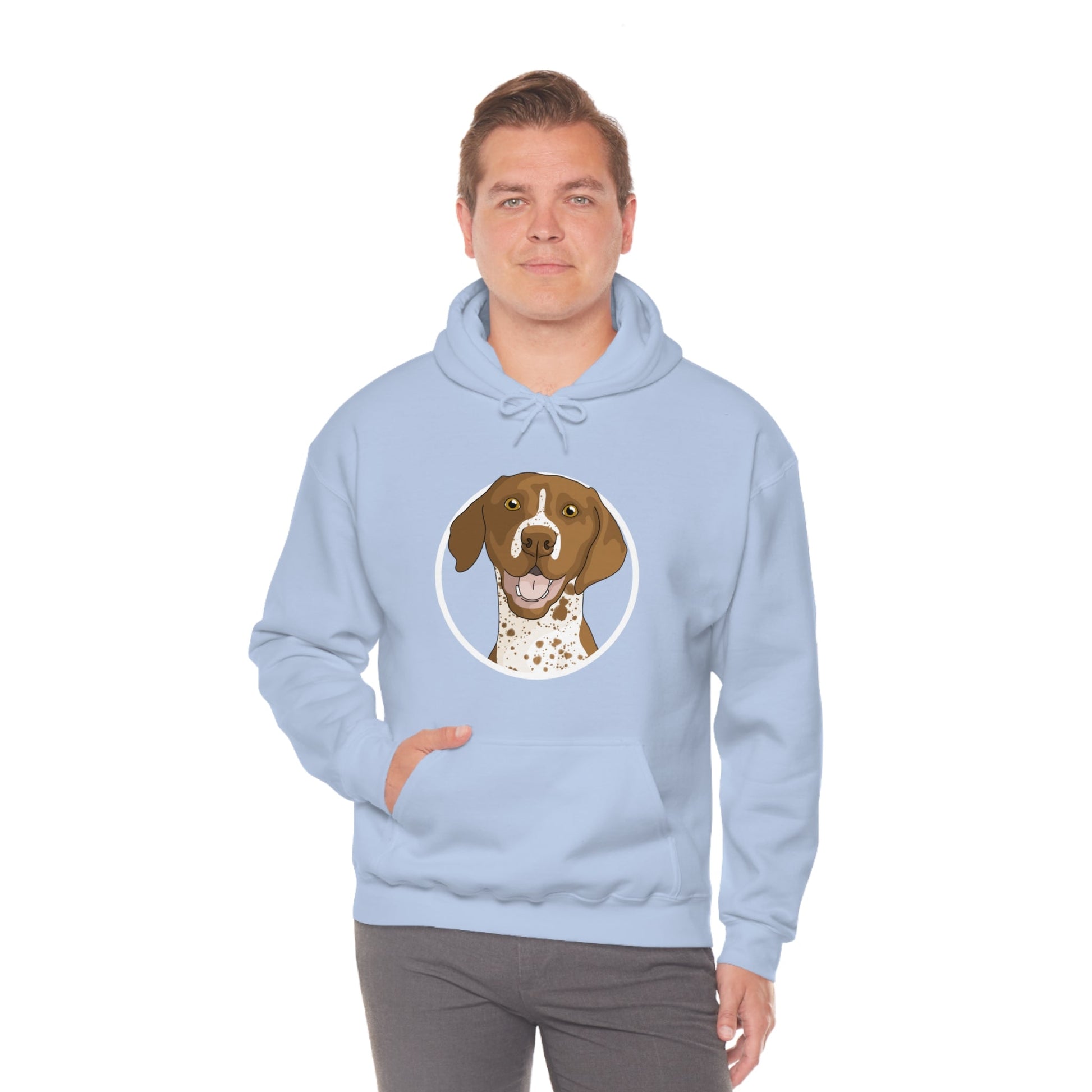 German Shorthair Pointer Circle | Hooded Sweatshirt - Detezi Designs-13630760550151699685