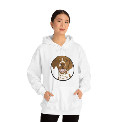 German Shorthair Pointer Circle | Hooded Sweatshirt - Detezi Designs-13630760550151699685