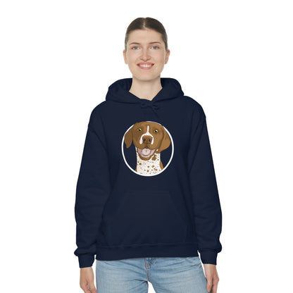German Shorthair Pointer Circle | Hooded Sweatshirt - Detezi Designs-13630760550151699685