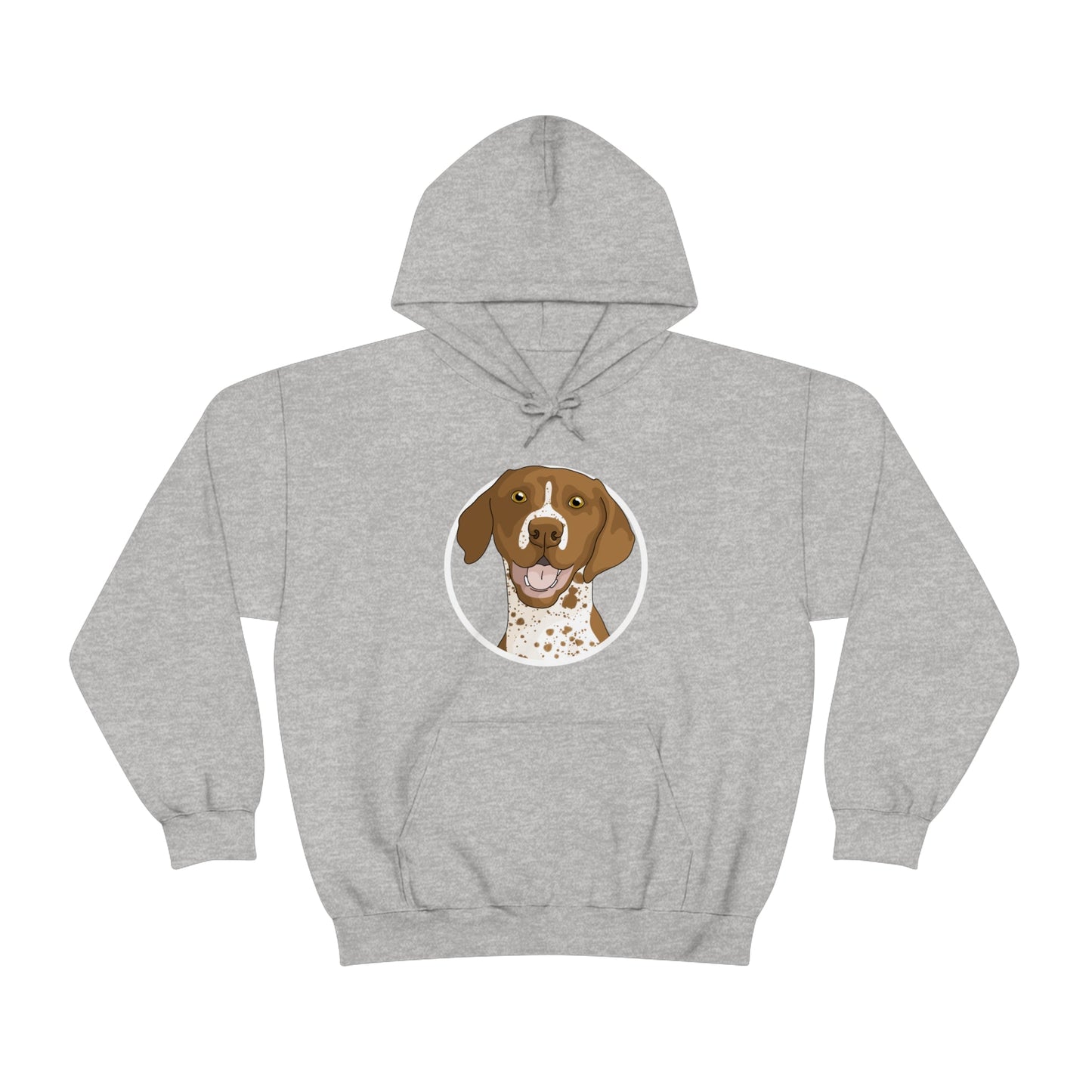 German Shorthair Pointer Circle | Hooded Sweatshirt - Detezi Designs-13630760550151699685