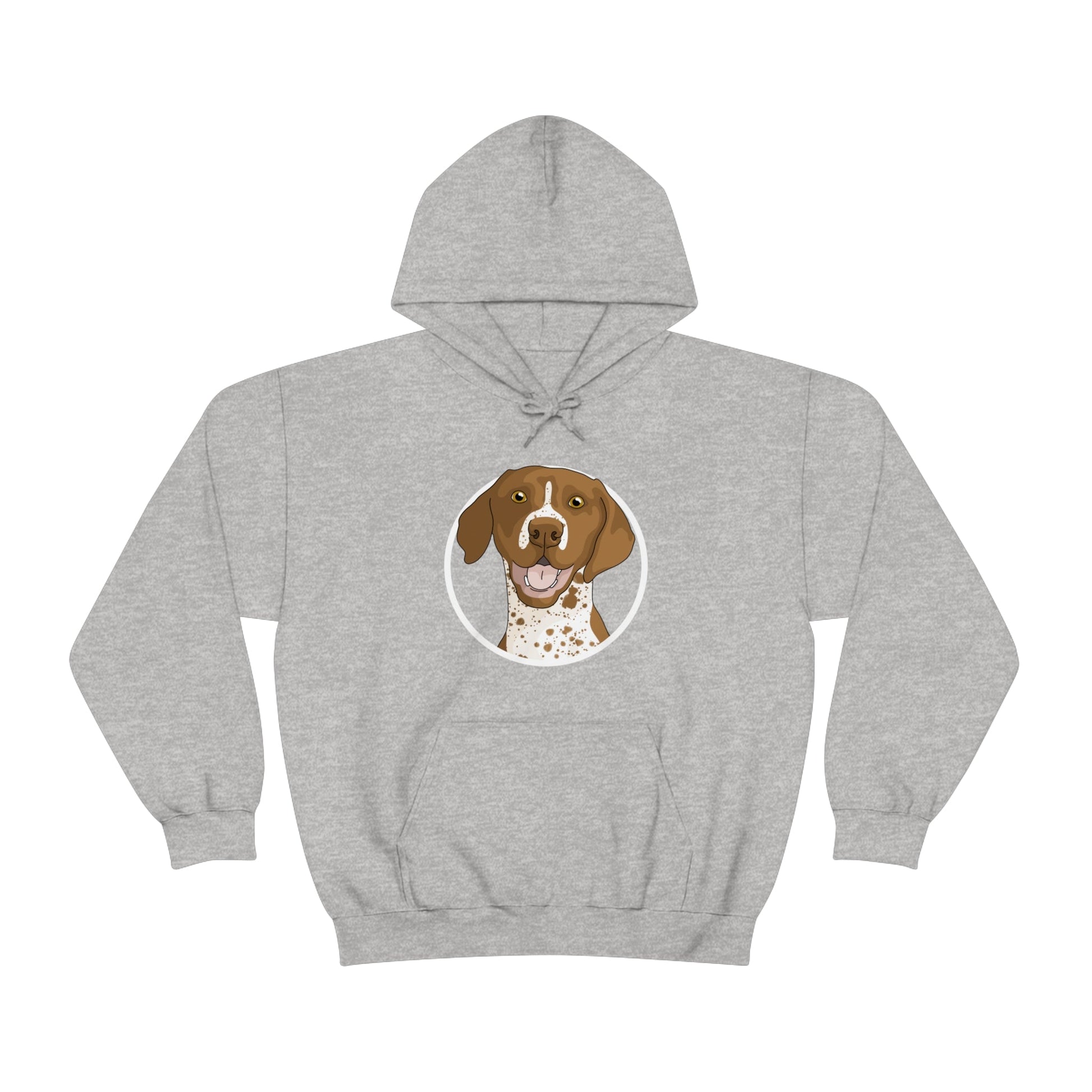 German Shorthair Pointer Circle | Hooded Sweatshirt - Detezi Designs-13630760550151699685