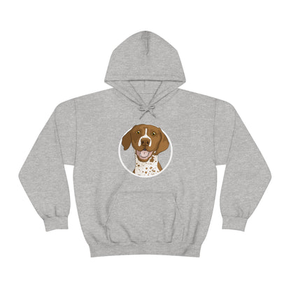 German Shorthair Pointer Circle | Hooded Sweatshirt - Detezi Designs-13630760550151699685