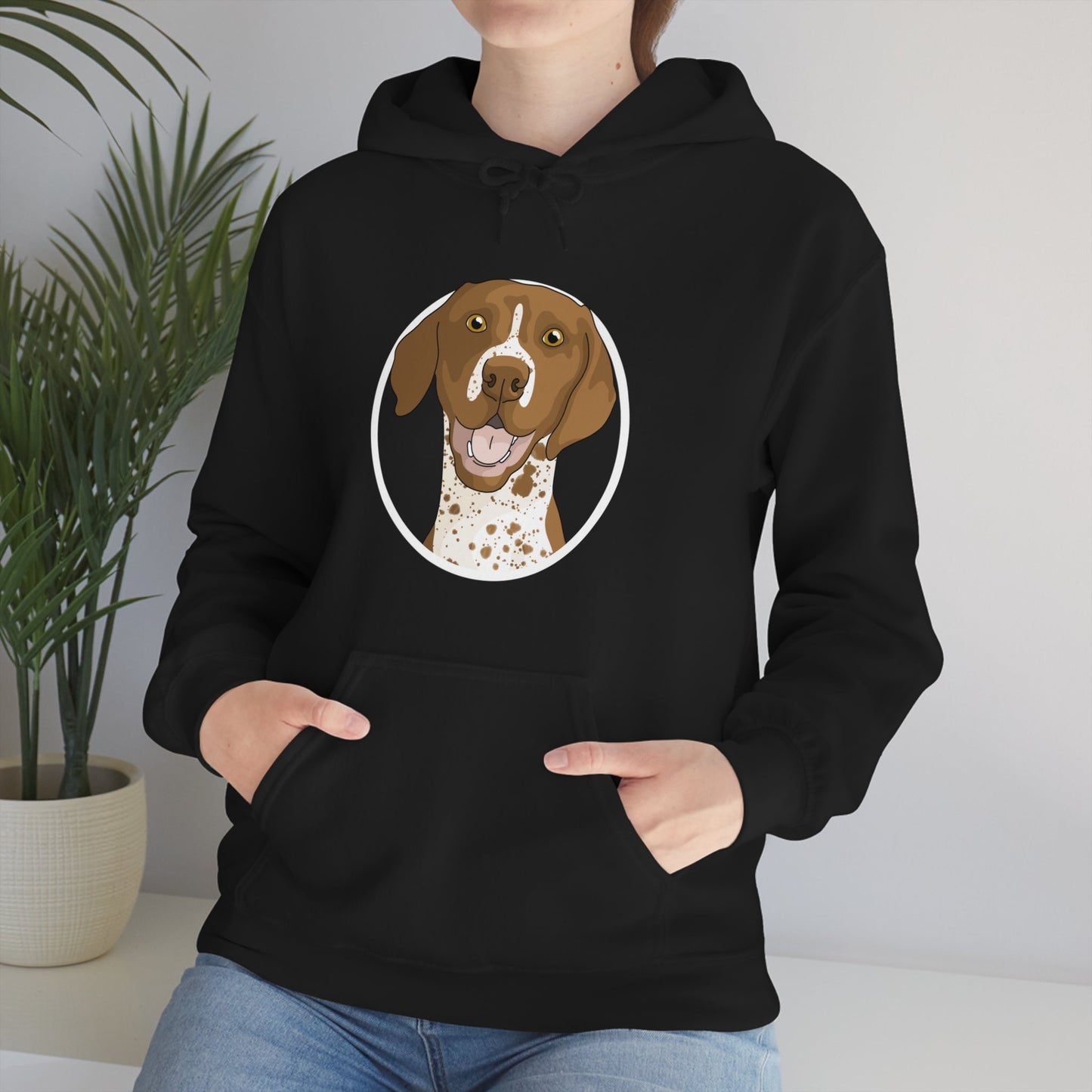 German Shorthair Pointer Circle | Hooded Sweatshirt - Detezi Designs-13630760550151699685