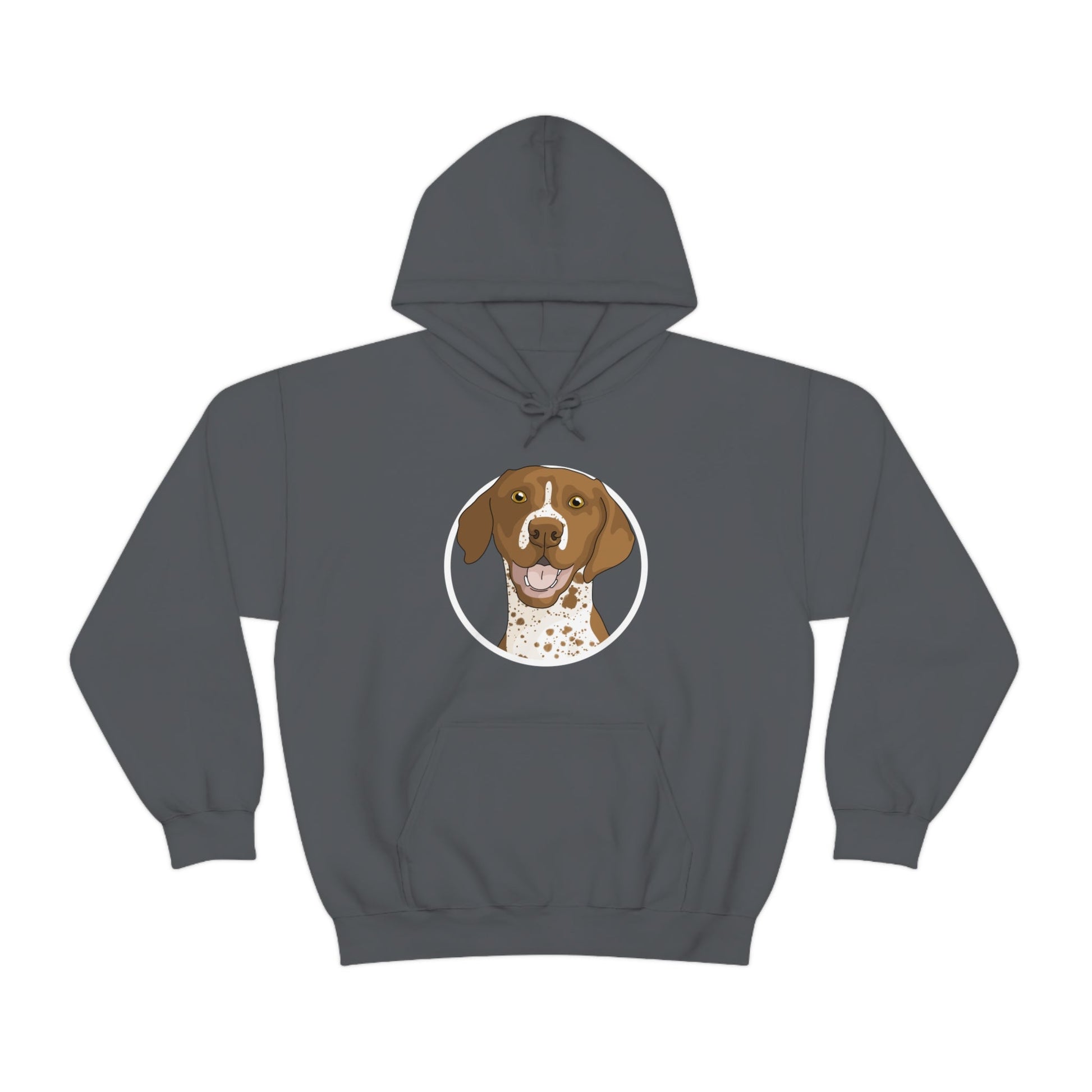 German Shorthair Pointer Circle | Hooded Sweatshirt - Detezi Designs-21096370140775742853