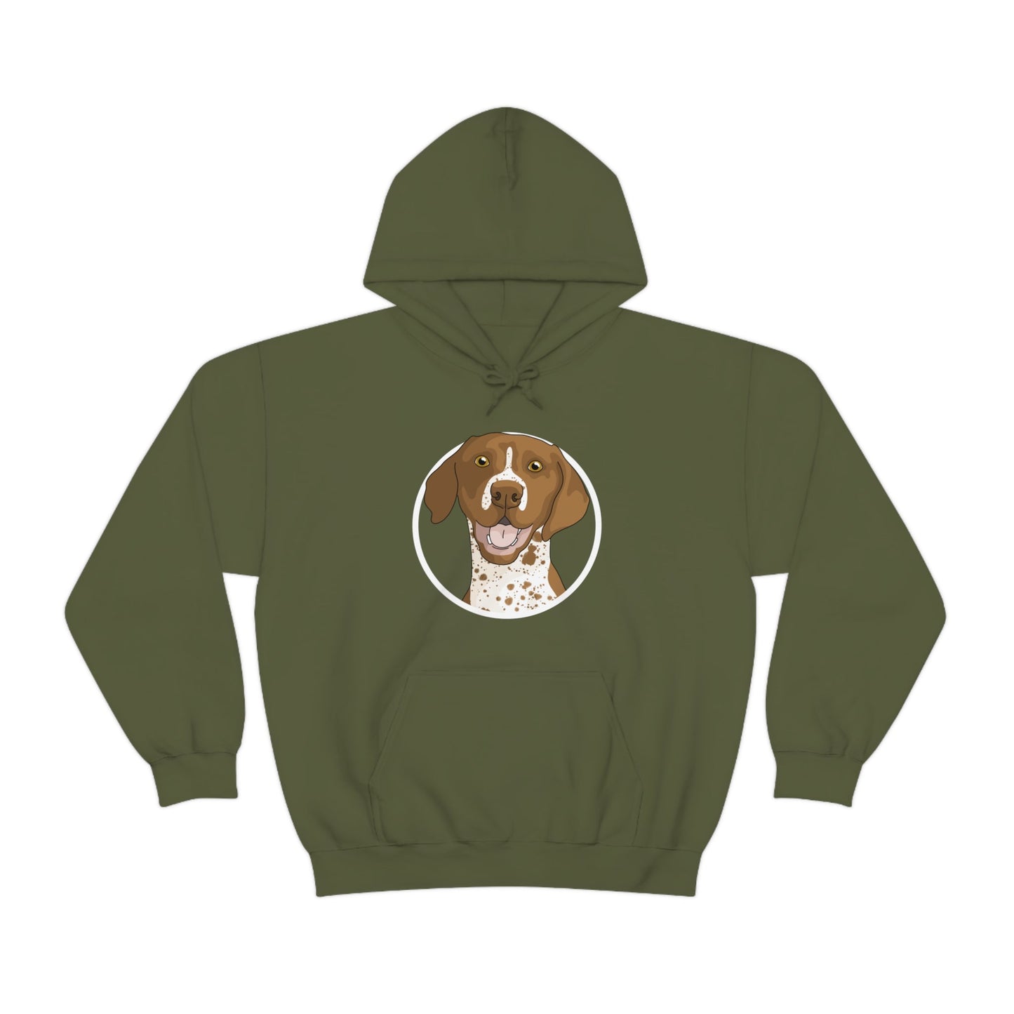 German Shorthair Pointer Circle | Hooded Sweatshirt - Detezi Designs-31248794352083867655