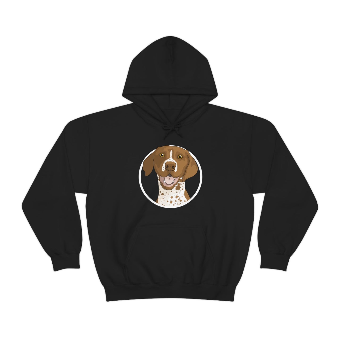 German Shorthair Pointer Circle | Hooded Sweatshirt - Detezi Designs-64314611401233493606