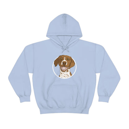 German Shorthair Pointer Circle | Hooded Sweatshirt - Detezi Designs-78660593331240697375