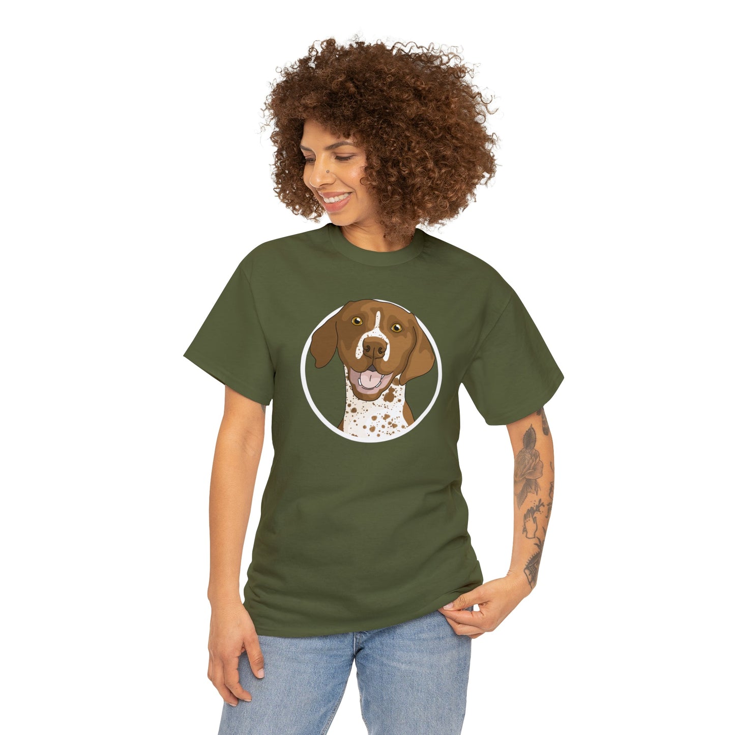 German Shorthair Pointer Circle | T-shirt - Detezi Designs-26094951227920580777